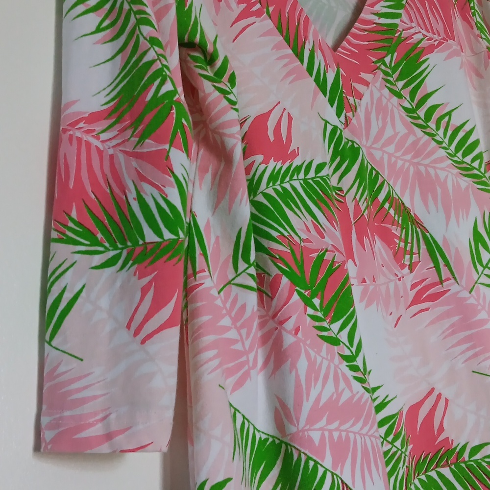 Tropical Print V-Neck Dress - Picture 4 of 4